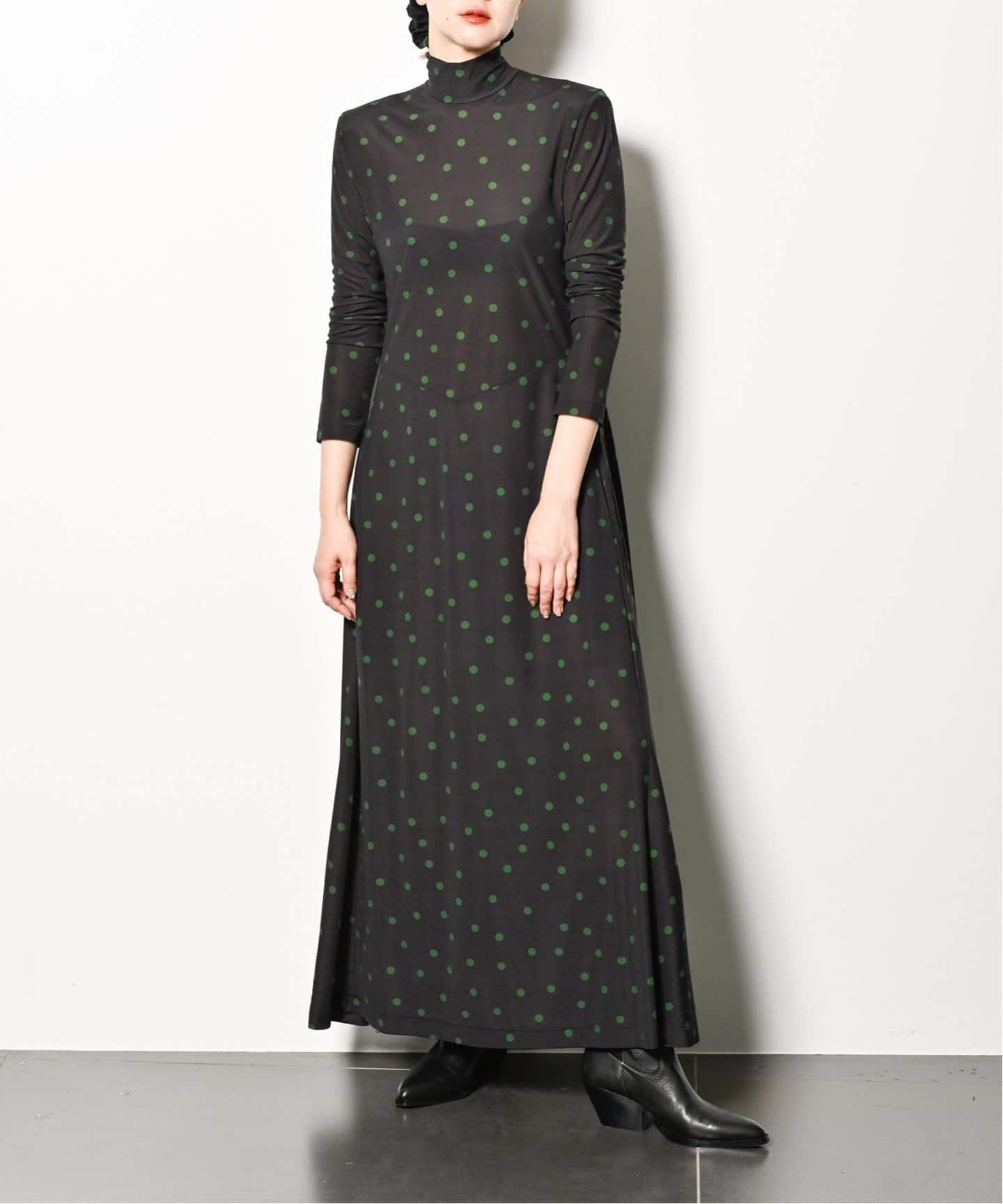 CITYSHOP TOGA PULLA DOTS PRINTJERSEY DRESS TP242-JH241:ワンピース シティーショップ ワンピース・ドレス ワンピース ブラック【送料無料】のサムネイル