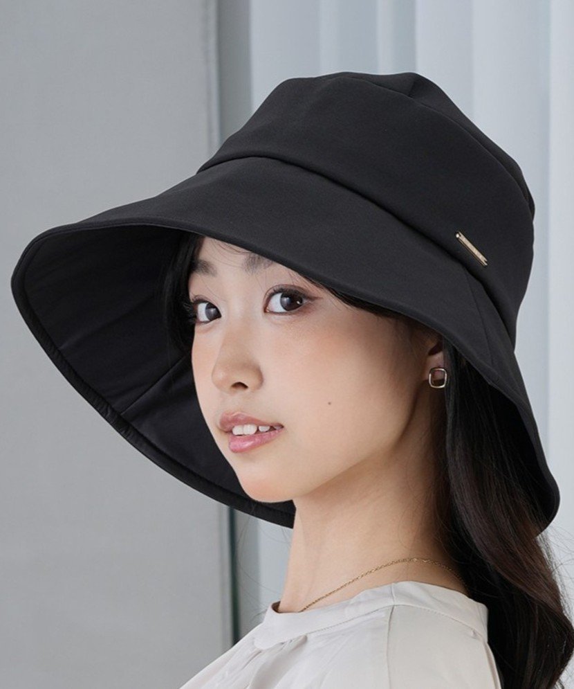 BACKYARD FAMILY noa 遮光つば広ハット ローラ 帽子 ハット ホワイト グレー ブラック