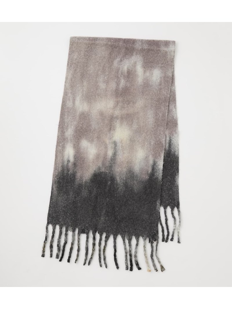 【SALE／28%OFF】AZUL by moussy TIE DYE FLUFFY STOLE アズールバイマウジー ファッショングッズ ストール ベージュ グレー