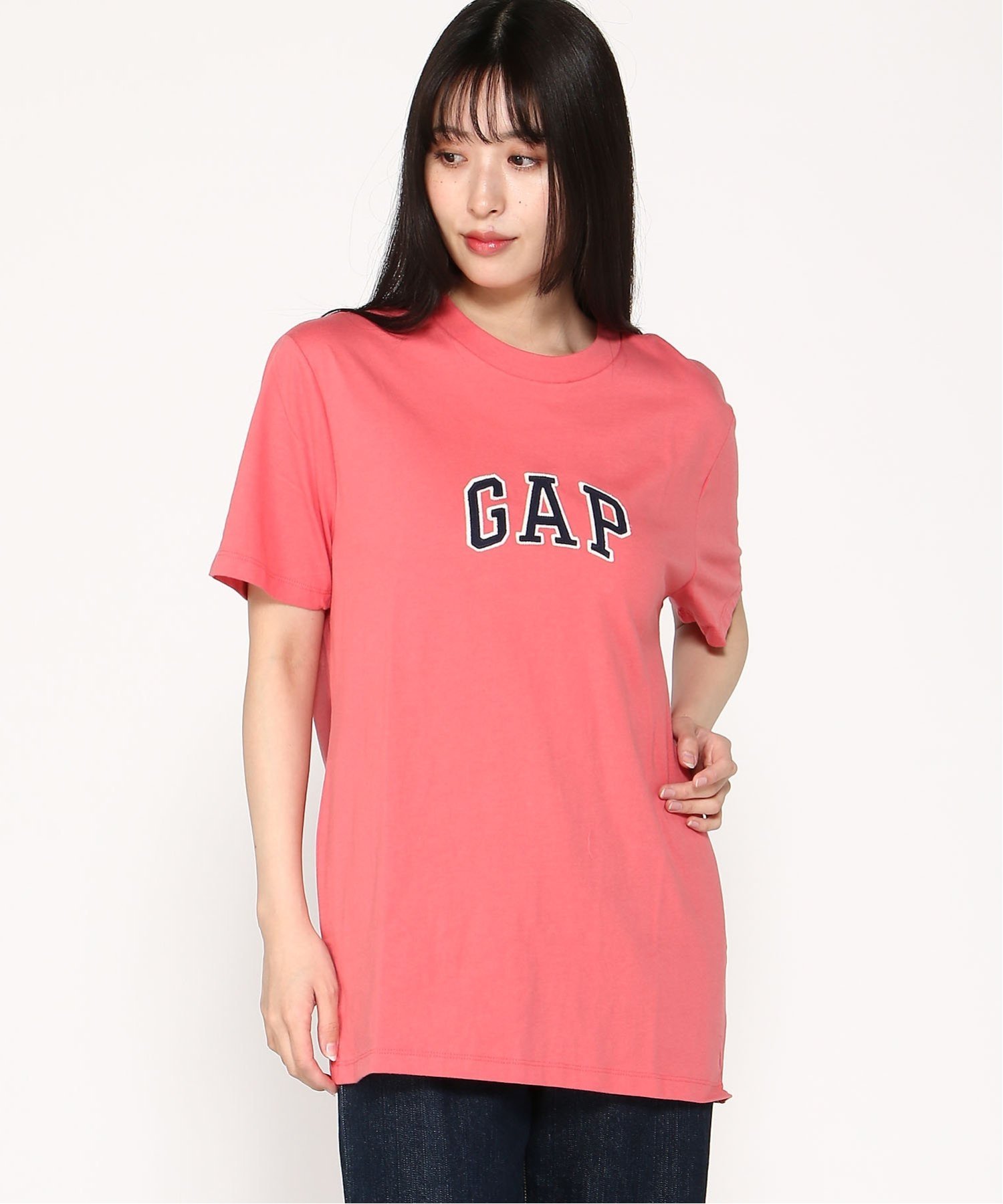 GAP (M)GAPアーチロゴTシャツ(ユニセックス) ギャップ トップス カットソー・Tシャツ グレー オレンジ ブラック ブルー ホワイト ネイビー グリーン ベージュ レッド パープル ブラウン イエロー【送料無料】のサムネイル