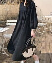 【SALE/45%OFF】Dewlily 【Dewlily】ゆったりシャツワンピース アミュレット ワンピース・ドレス ワンピース ベージュ ブラック(4)