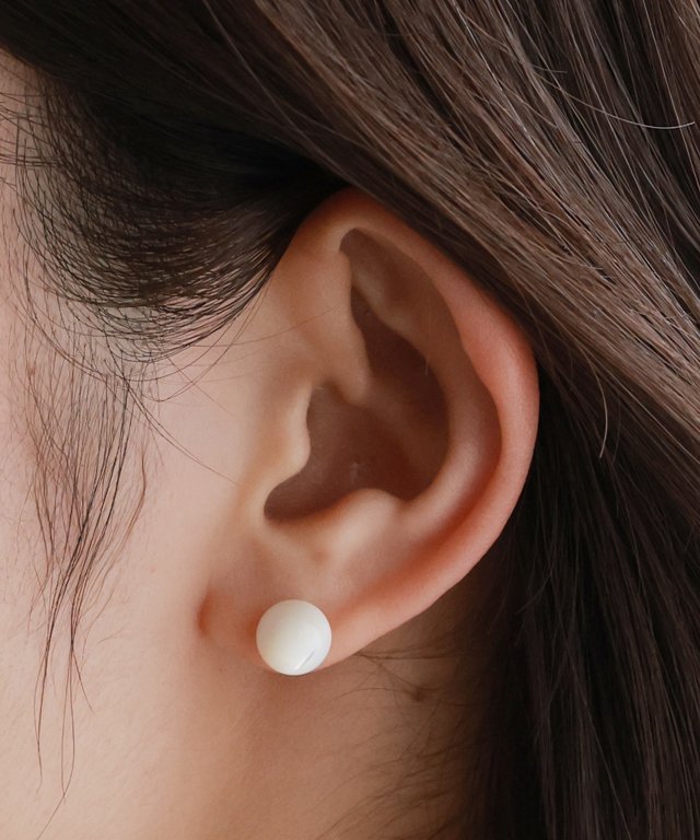 Pierrot 【silver925】mopジルコニアセットピアス ピエロ アクセサリー・腕時計 ピアス シルバー