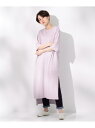 【SALE/44%OFF】TWO FACES 【洗える】空紡糸抗菌加工マキシワンピース トゥーフェイシーズ ワンピース 半袖ワンピース パープル ホワイト ブラック ベージュ カーキ