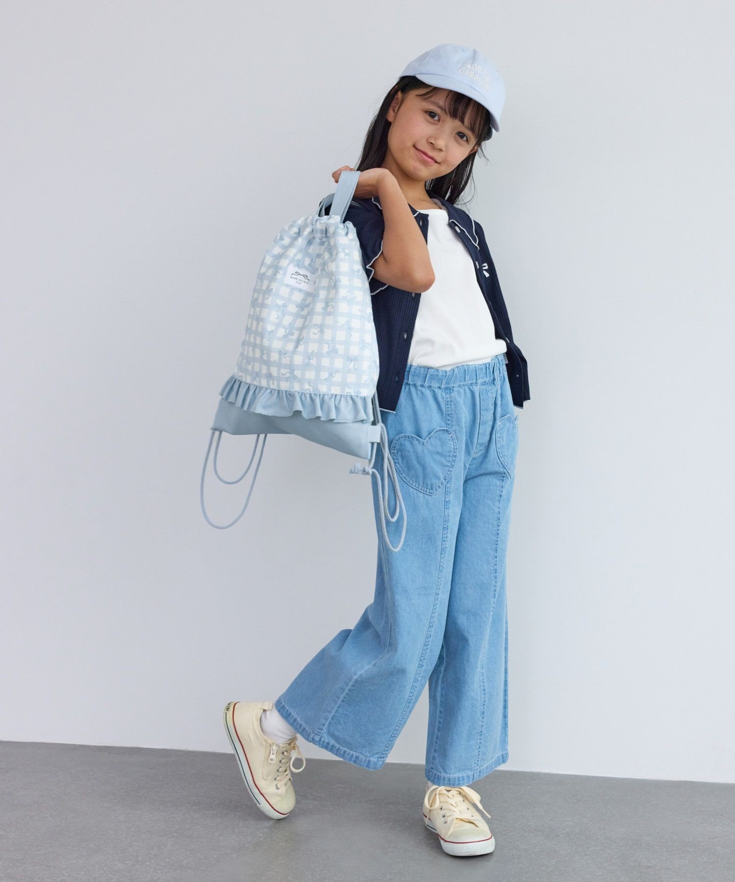 【SALE／30%OFF】ROPE' PICNIC KIDS 【KIDS/キッズ】チェック*リボン柄ナップザッ...