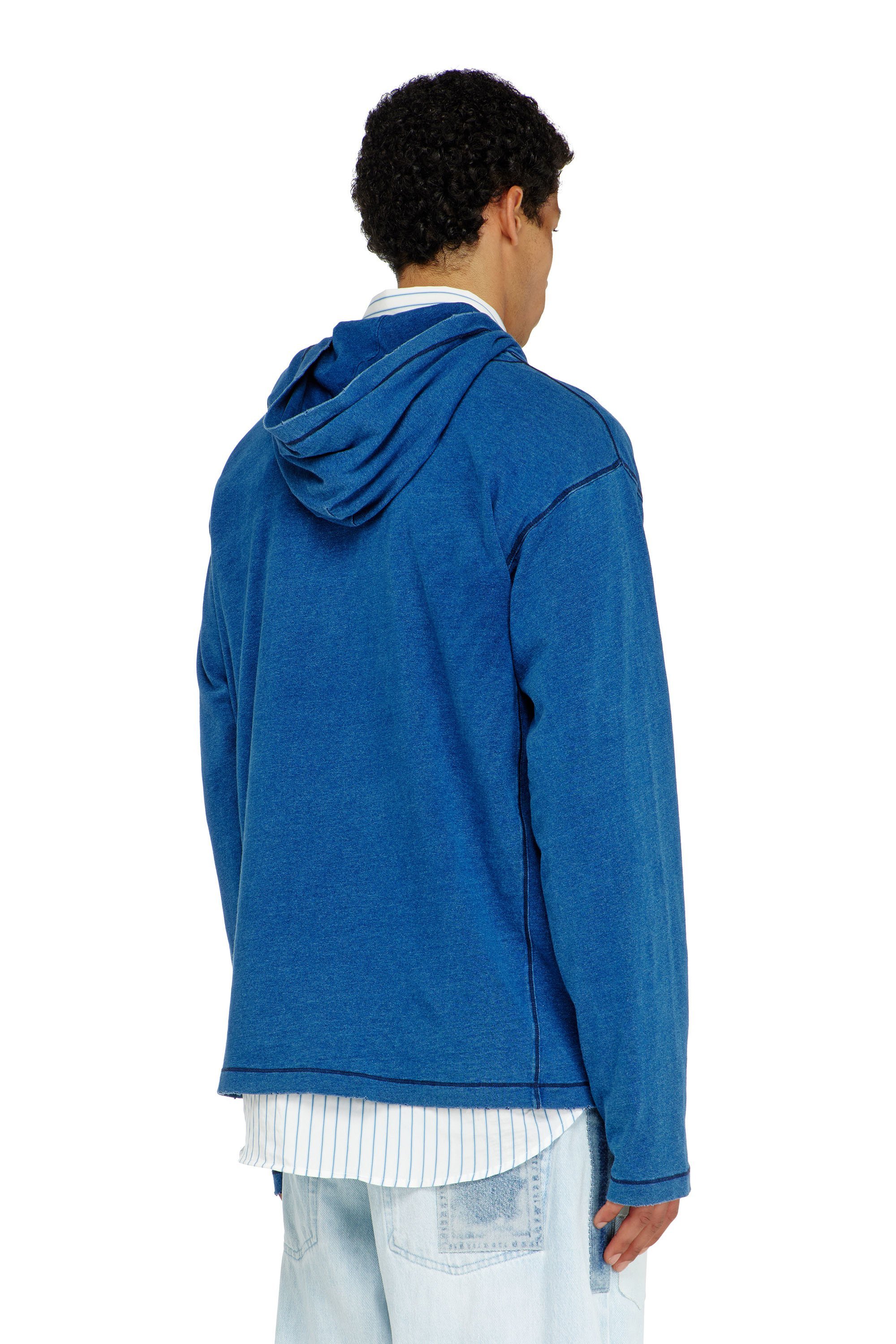 メンズ フード付き長袖Tシャツ T-NOX-LS-HOOD ディーゼル トップス カットソー・Tシャツ ブルー