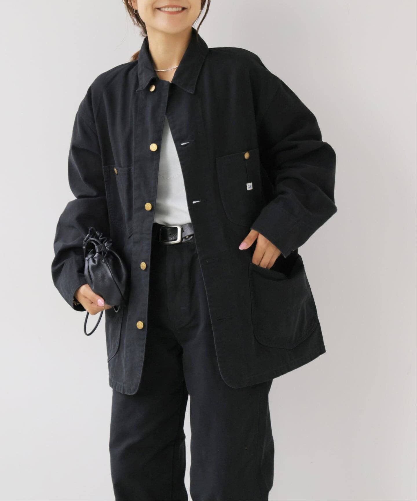 ≪予約≫Lee ex LOCO JK セットアップ対応 アウトドアプロダクツユージュアルシングス ジャケット・アウター カバーオール・ワークジャケット ブラック ブラウン