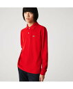 LACOSTE オーガニックコットンロングスリーブポロシャツ ラコステ カットソー ポロシャツ レッド ホワイト ブラック【送料無料】