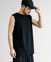 Audience 日本製/国産「丹後」 度詰天竺( 6オンス)サイドスリット ノースリーブTシャツ ロッキーモンロー トップス ノースリーブ・タンクトップ グレ...