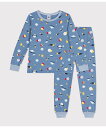 【SALE/10%OFF】PETIT BATEAU スウェット長袖パジャマ プチバトー インナー・ルームウェア パジャマ【送料無料】