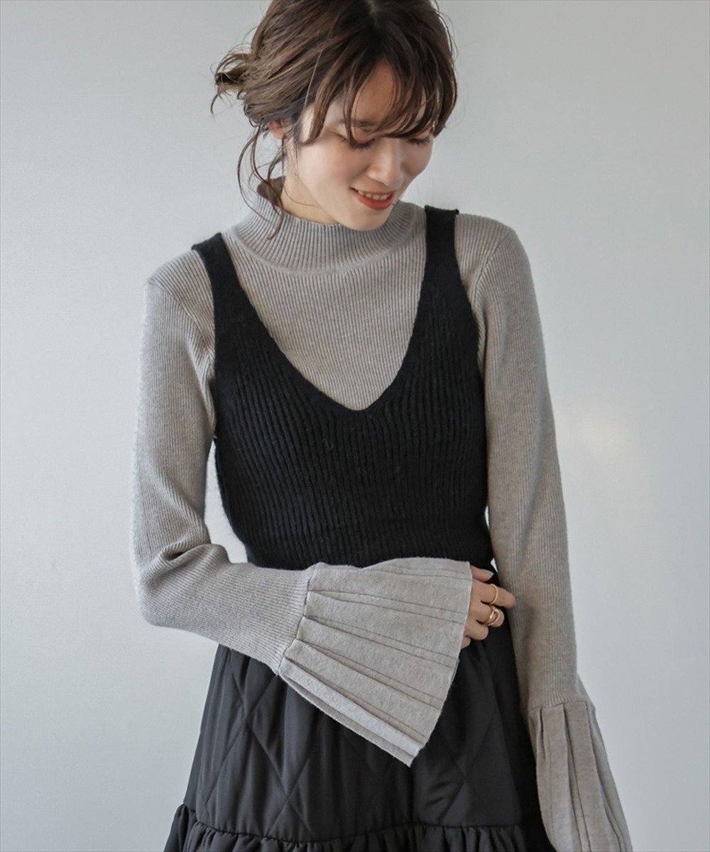 Rakuten Fashion㤨֡SALE34%OFFLa-gemme ֥˥åȥӥ 饸塼 ȥåץ ˥å ֥å 졼 ۥ磻ȡפβǤʤ2,280ߤˤʤޤ