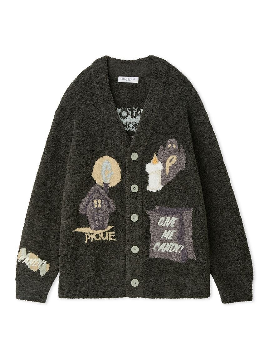 【SALE／30%OFF】gelato pique 【HOMME】ベビモコキャットジャガードカーディガン ジェラートピケ インナー・ルームウェア その他のインナー・ルームウェア グレー ホワイト【送料無料】