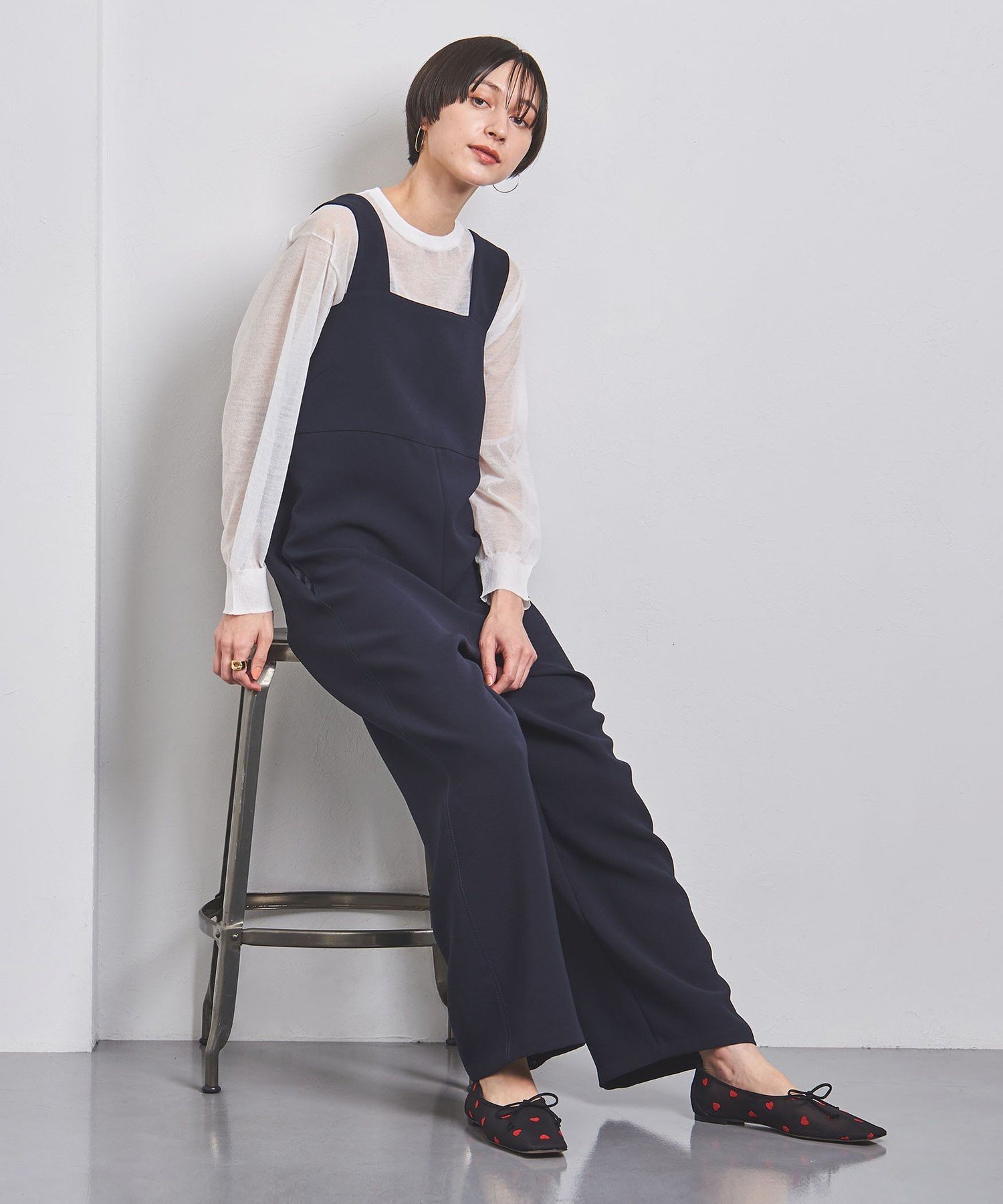 【SALE/50%OFF】UNITED ARROWS COMFY オールインワン ユナイテッドアローズ アウトレット オールインワン・オーバーオール オールインワン・つなぎ ネイビー ブラック【送料無料】