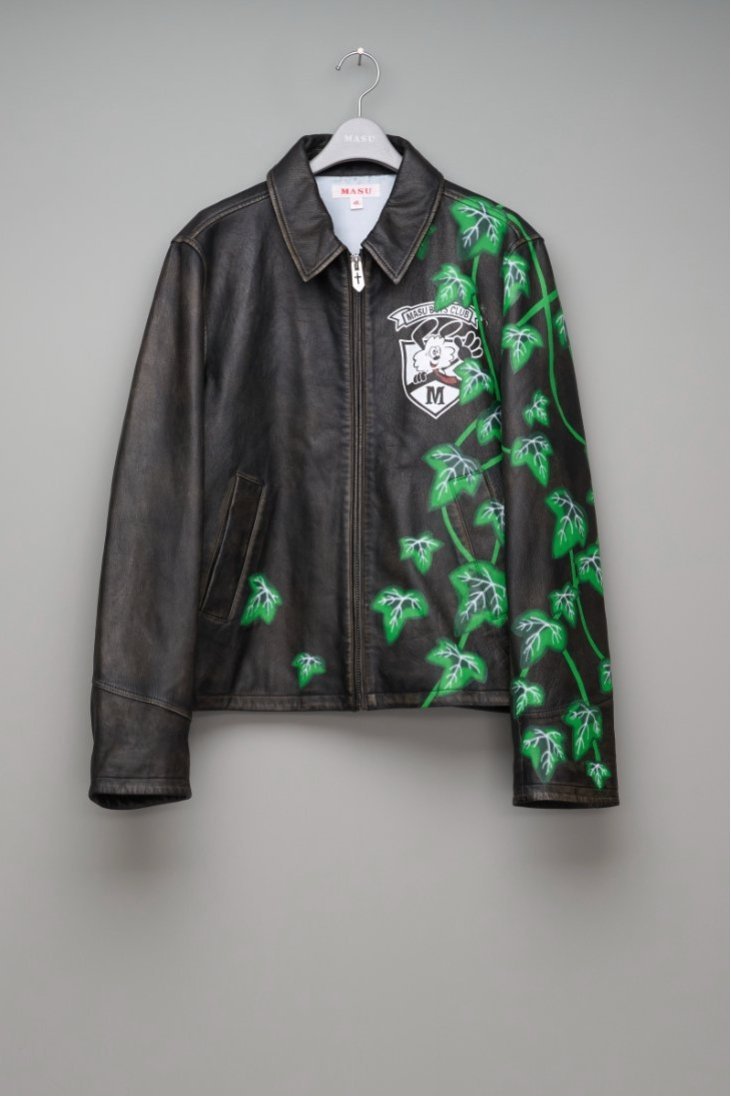 【SALE／30%OFF】MASU 【25SS】 MASU MASU X VERDY M.B.C. LEATHER SPORTS JACKET エムエーエスユー ジャケット・アウター ブルゾン・ジャンパー ブラック【送料無料】