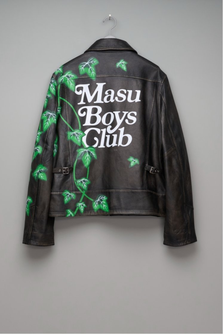 【SALE／30%OFF】MASU 【25SS】 MASU MASU X VERDY M.B.C. LEATHER SPORTS JACKET エムエーエスユー ジャケット・アウター ブルゾン・ジャンパー ブラック【送料無料】