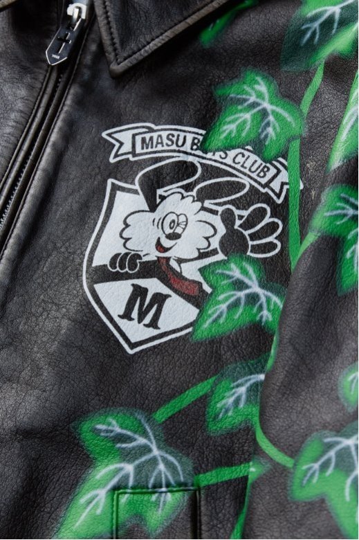 【SALE／30%OFF】MASU 【25SS】 MASU MASU X VERDY M.B.C. LEATHER SPORTS JACKET エムエーエスユー ジャケット・アウター ブルゾン・ジャンパー ブラック【送料無料】