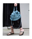 Rouge vif la cle 【Ampersand / アンパサンド】Denim frilr bag ME- ルージュ・ヴィフ ラクレ バッグ ショルダーバッグ ネイビー【送料無料】