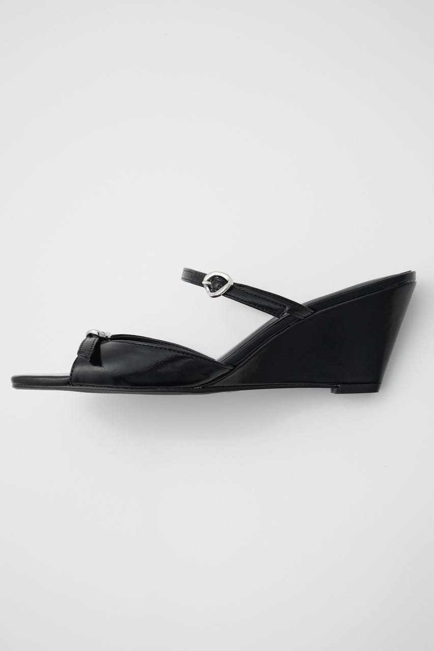 【SALE／50%OFF】MOUSSY DOUBLE BELTED WEDGE サンダル マウジー シューズ・靴 サンダル ブラック ブラウン【送料無料】