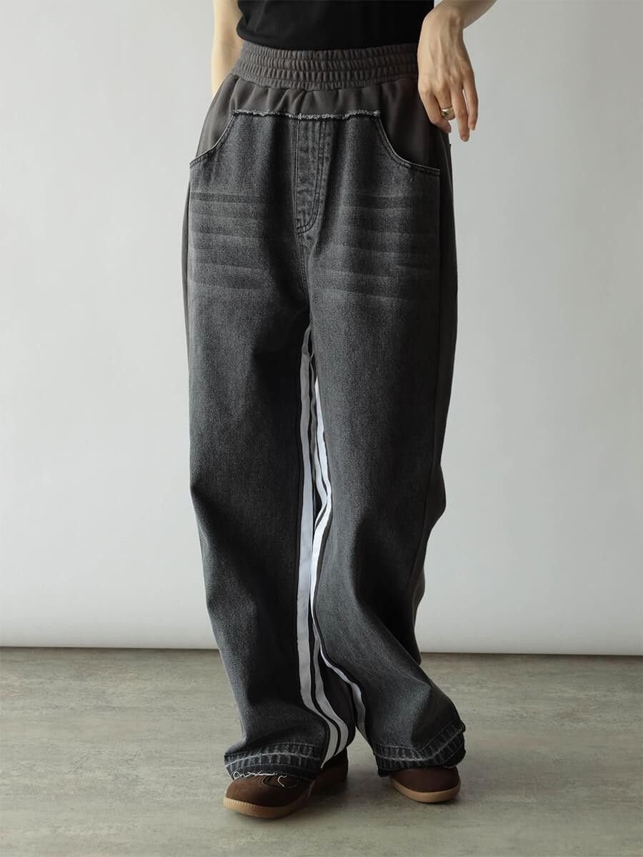 RADIATE デニムドッキングスウェットパンツ(gray) ラシュッド パンツ ジーンズ・デニムパンツ グレー