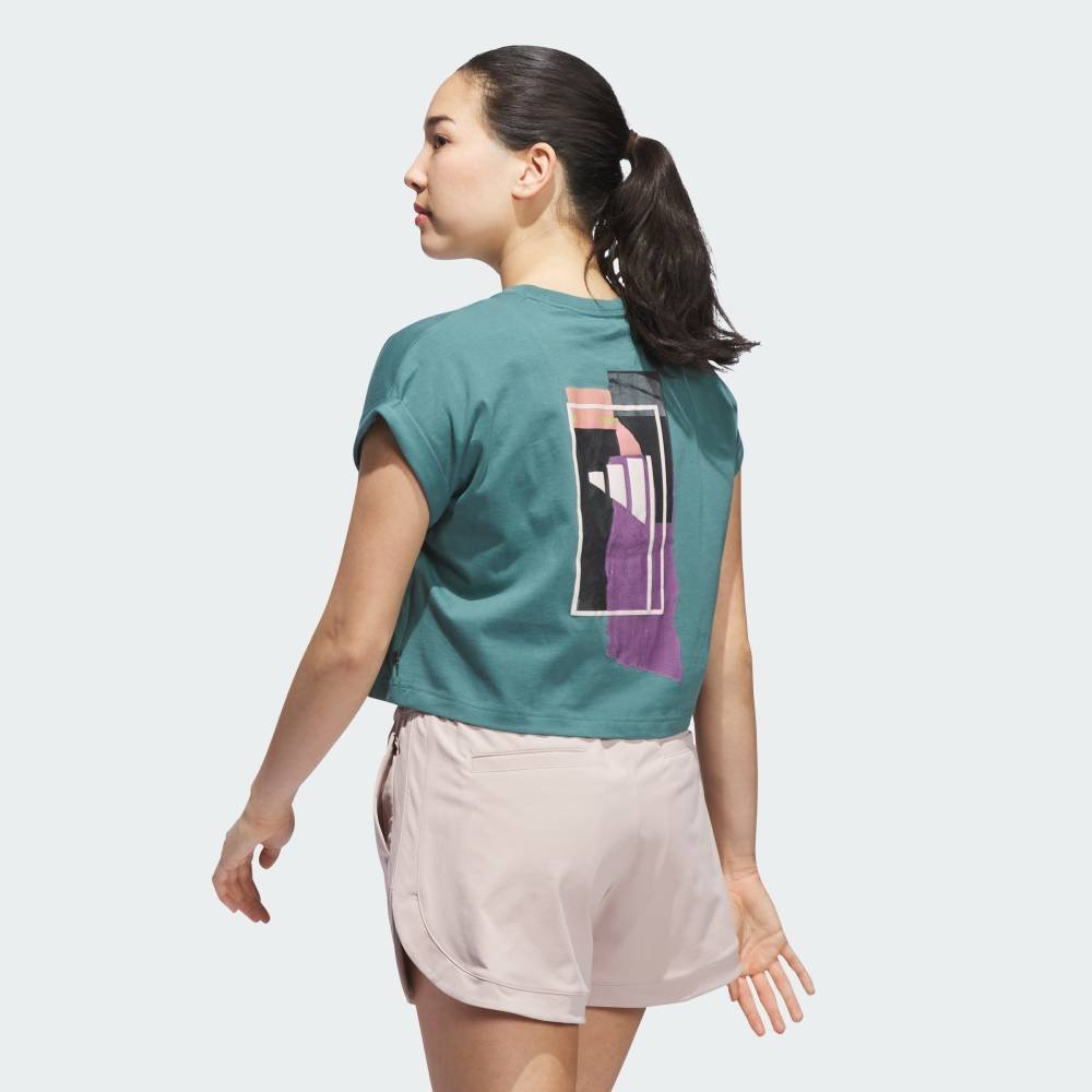 【公式】アディダス adidas 返品可 【ゴルフ】ビヨンド ザ コース グラフィック ノースリーブTシャツ アディダス トップス カットソー・Tシャツ グリーン