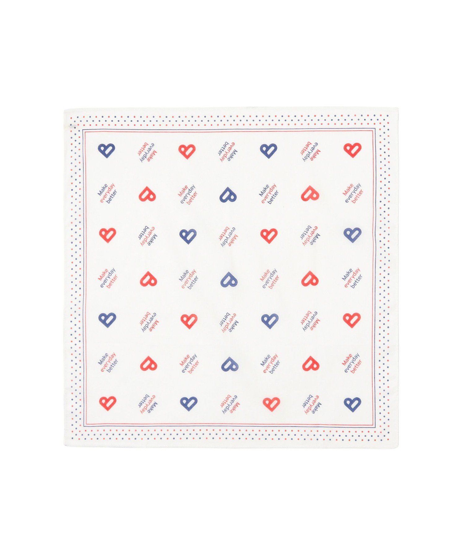 BEAMS HEART WOMEN B-HEART ロゴ バンダナ ビームス ハート ファッション雑貨 ハンカチ・ハンドタオル ホワイト オレンジ ピンク ブルー