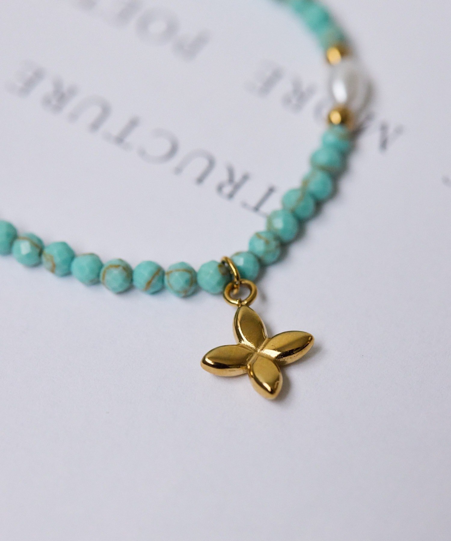 ear PAPILLONNER 《金属アレルギー対応/ステンレス》ビーズクロスネックレス イア パピヨネ アクセサリー・腕時計 ネックレス【送料無料】