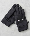 Champion チャンピオン Champion 手袋 メンズ ストレッチグローブ 手ぶくろ 黒 エー.エム.エス. ファッション雑貨 手袋 ブラック
