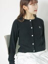 【SALE/60%OFF】ehka sopo 細ケーブル刺繍カーディガン エヘカソポ トップス カーディガン ブラック ベージュ ブルー パープル