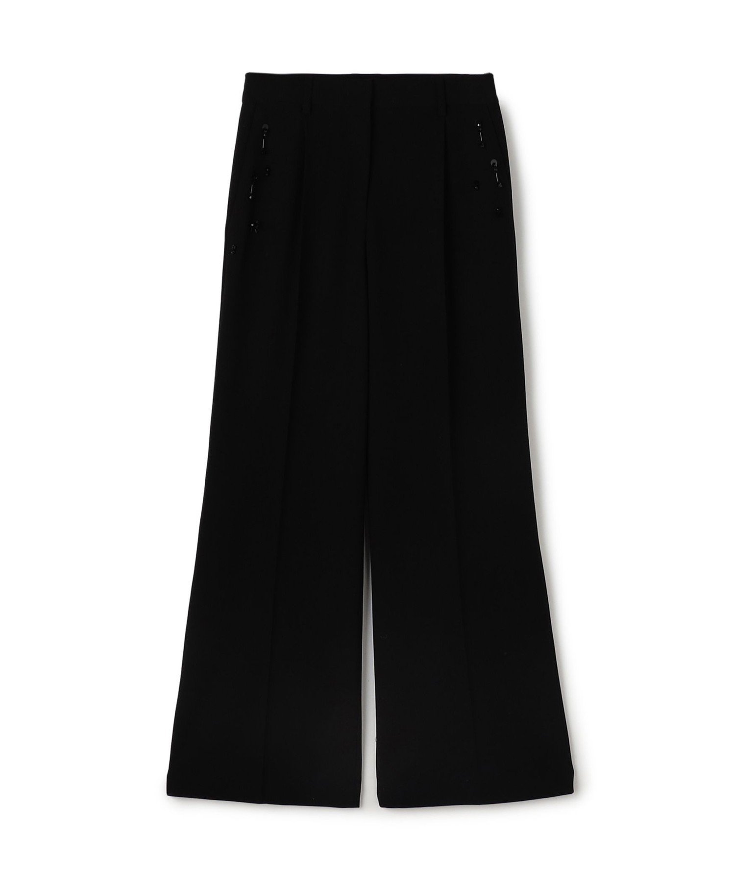 【SALE／40%OFF】DES PRES ソフトウールオックスフォード ワンタックパンツ トゥモローランド パンツ スラックス・ドレスパンツ ブラック【送料無料】