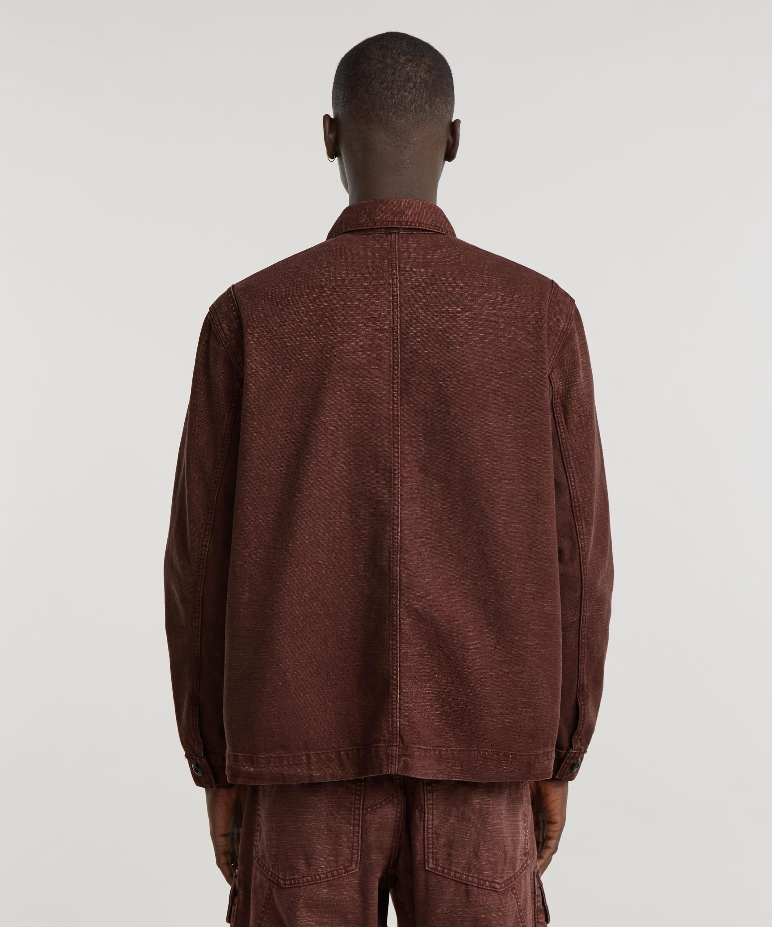 【公式ショップ】UTILITY OVERSHIRT/ミリタリーディテールキャンバスジャケット ジースターロゥ トップス シャツ・ブラウス レッド