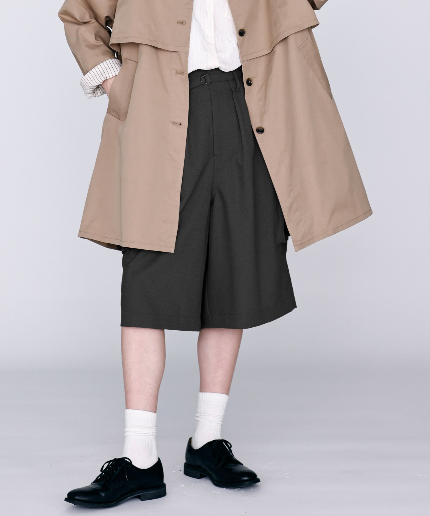 KELEN 「KELEN / ケレン」ベルト付きデザインハーフパンツ ビーアパートメント パンツ その他のパンツ グレー ブラック