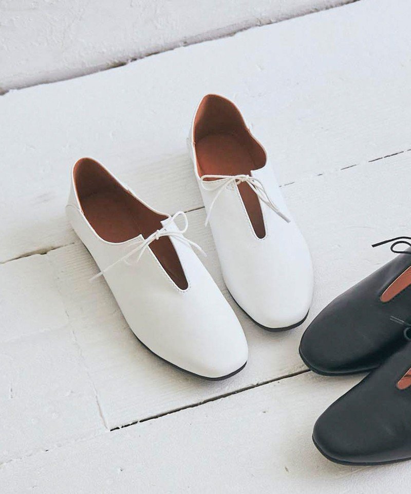 【SALE／33%OFF】coen レースフラットシューズ コーエン シューズ・靴 スニーカー ホワイト ブラックのサムネイル