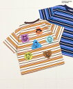 【SALE/50%OFF】BREEZE WEB限定 【OSAMU GOODSコラボ】ボーダーTシャツ エフオーオンラインストア トップス カットソー・Tシャツ ブルー ベージュ(4)