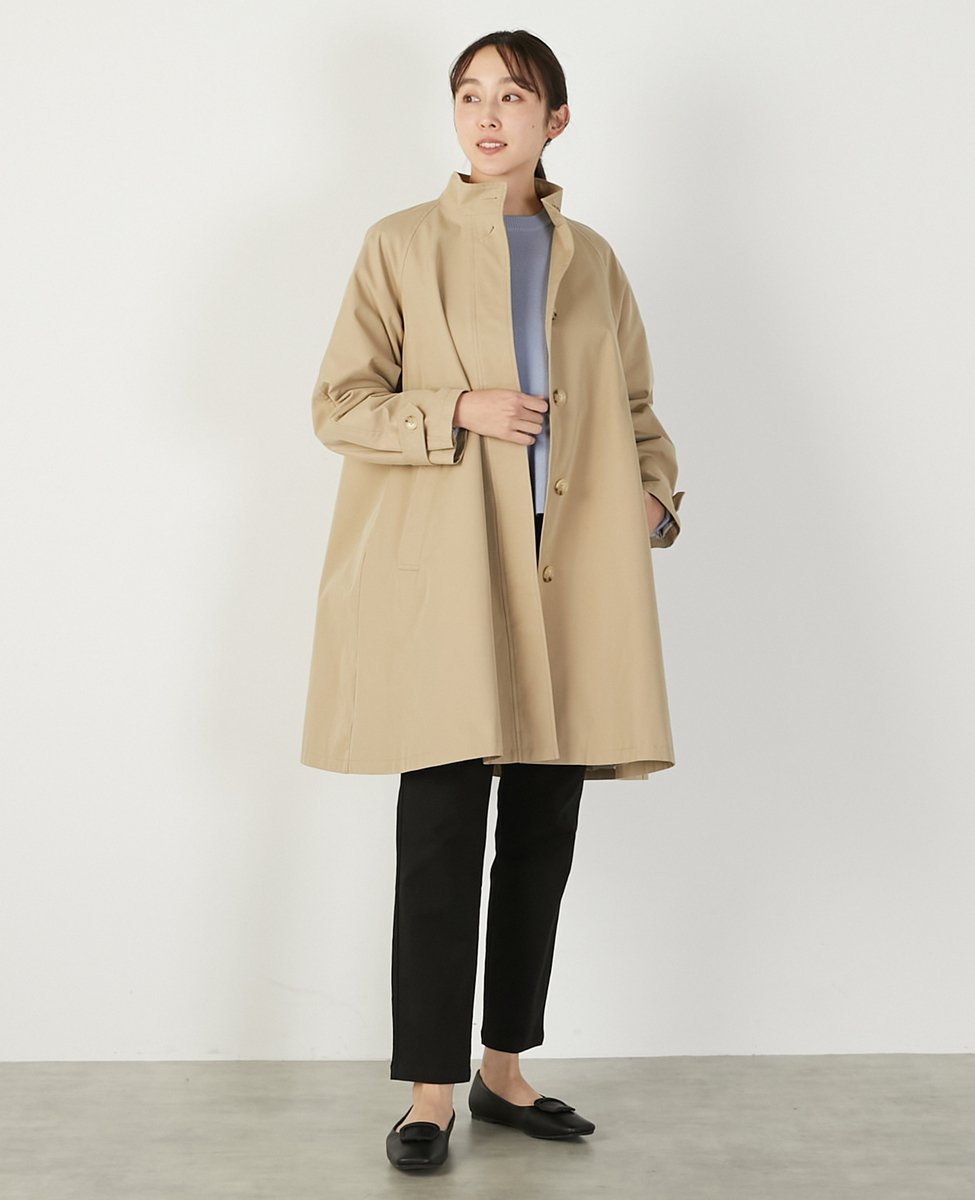 MELROSE CLAIRE 【スタンドカラーテントミドルコート】 メルローズクレール ジャケット・アウター その..