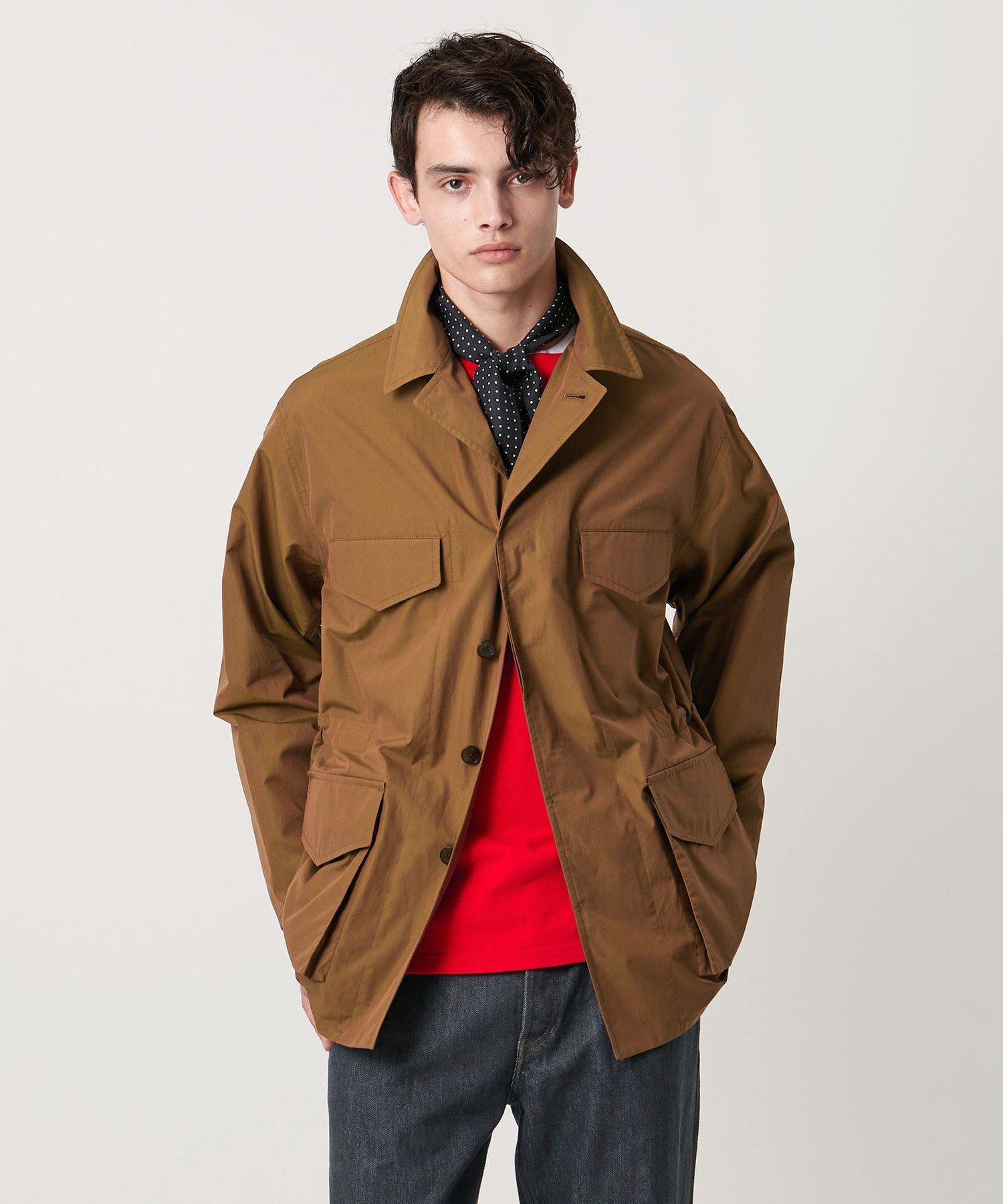 Finx Solaro Military Jacket 1125-120-9049 11251209049: Medium Brown