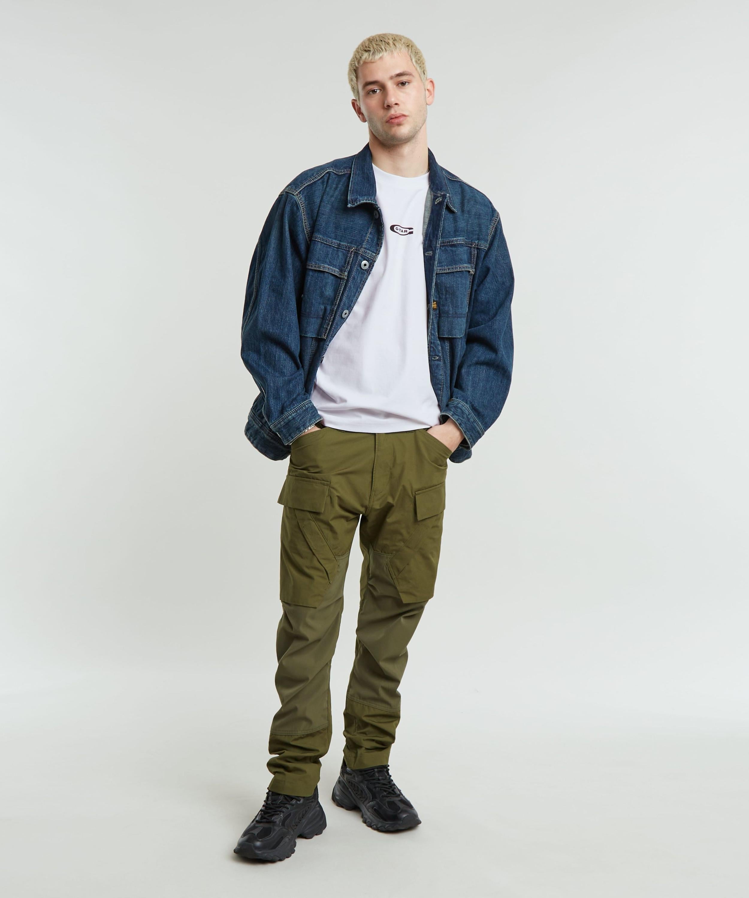 【公式ショップ】3D REGULAR TAPERED CARGO PANTS 3.0/立体裁断テーパードカーゴパンツ ジースターロゥ パンツ カーゴパンツ カーキグリーン