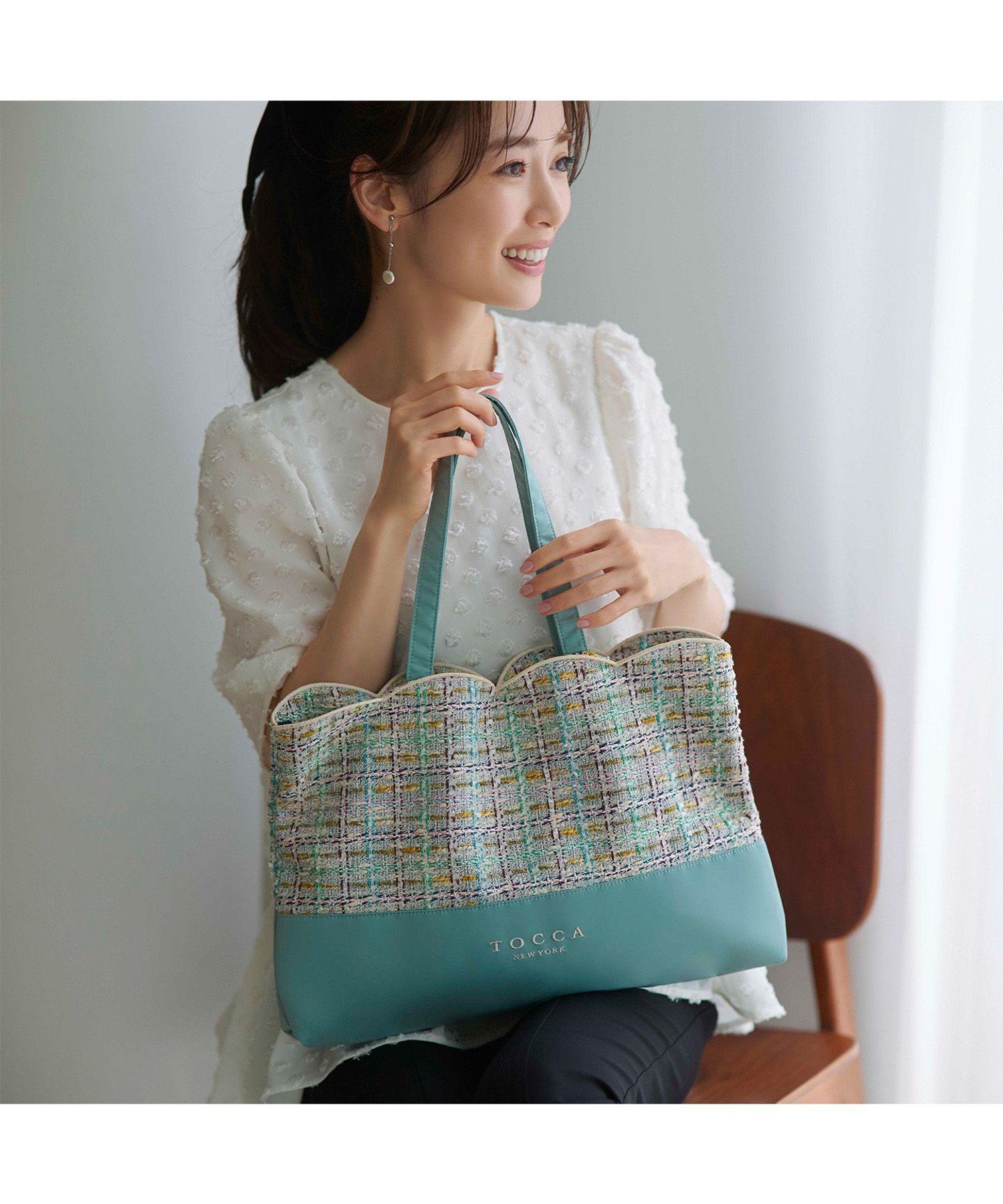 TOCCA 【泉里香さん着用】【消臭】IN A CIRCLE ブラウス トッカ トップス シャツ・ブラウス ホワイト ブラック