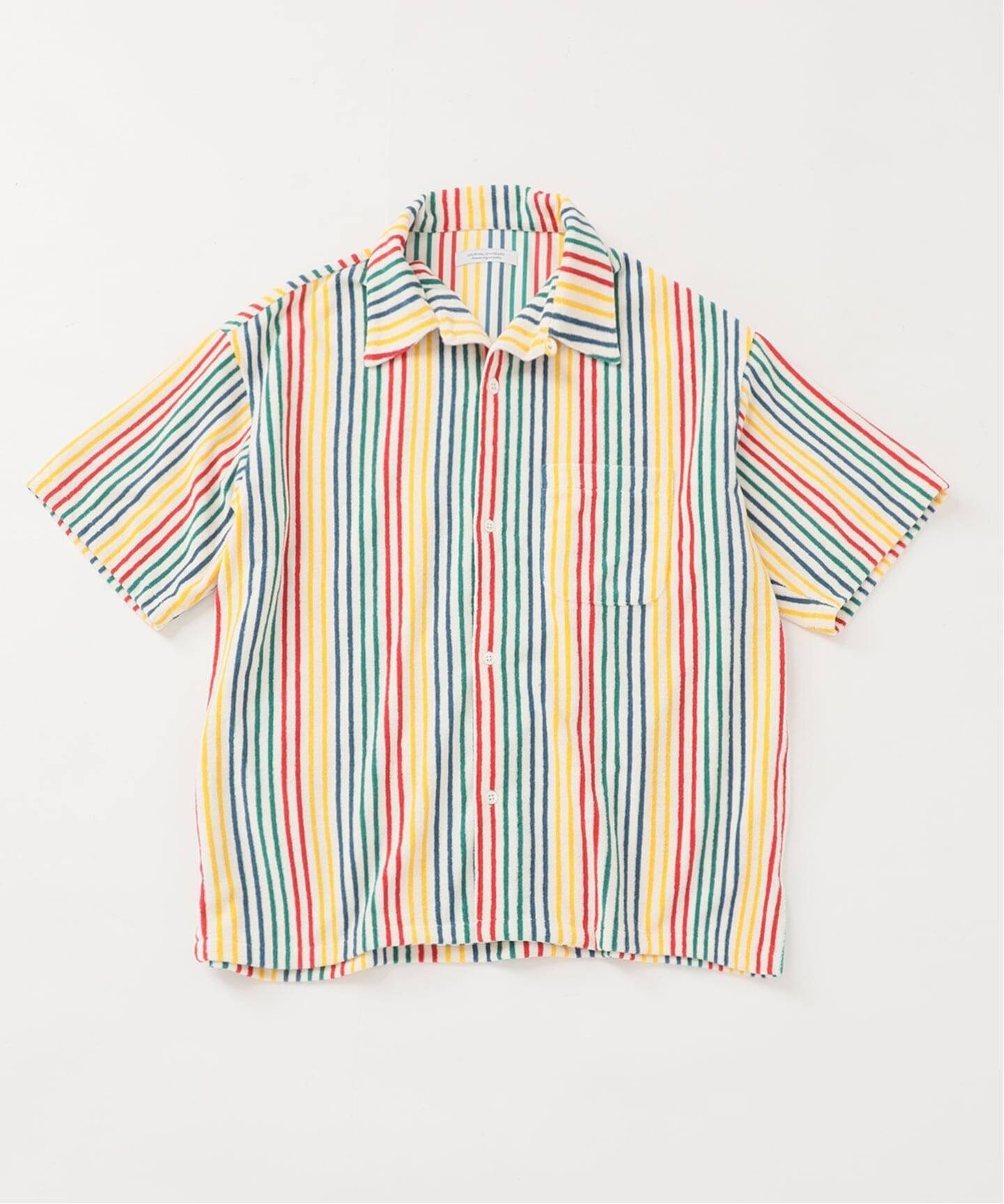 JOURNAL STANDARD ハッピー パイル オープン カラー シャツ ジャーナル スタンダード トップス シャツ・ブラウス ベージュ ブルー ブラック