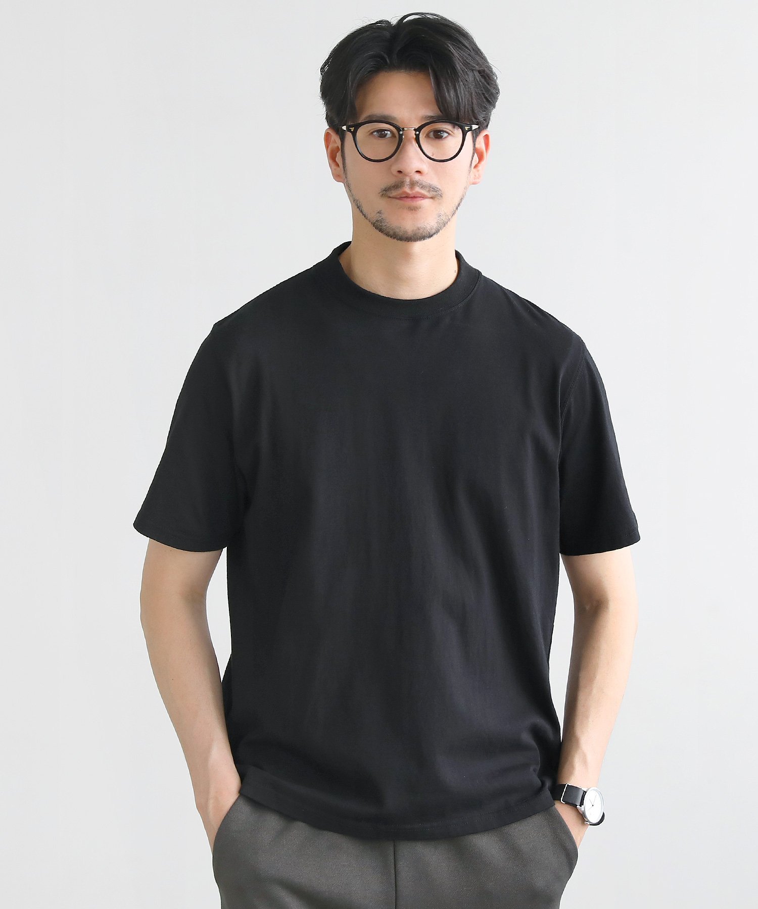 SPU 抗菌防臭・接触冷感加工ジャケットユース半袖Tシャツ カジュアル トップス カットソー・Tシャツ グレー ホワイト ブラック