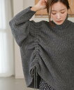【SALE/40%OFF】Bab サイドドロストオーバーニット バブ / ブージュルード トップス ニット ベージュ ブラウン