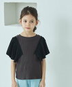 【SALE/23%OFF】pairmanon 【リンクコーデ】袖フレア ノースリーブ リブTシャツ ペアマノン トップス シャツ・ブラウス ブラック ホワイト ...