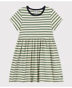 【SALE/10%OFF】PETIT BATEAU ボーダーワンピース プチバトー ワンピース・ドレス ワンピース ホワイト【送料無料】