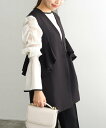 【SALE/5%OFF】Pierrot フリルデザインジレ ピエロ トップス ベスト・ジレ ブラック ネイビー【送料無料】