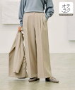 【SALE/20%OFF】GLOBAL WORK お手入れラクラクセットアップ/ワイドパンツ/253482 グローバルワーク パンツ その他のパンツ ベージュ ...
