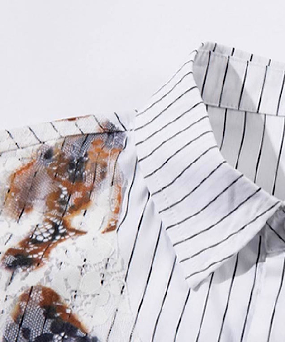 U:UME Gradient Fading Stripe Shirt ユーム トップス シャツ・ブラウス ホワイト【送料無料】