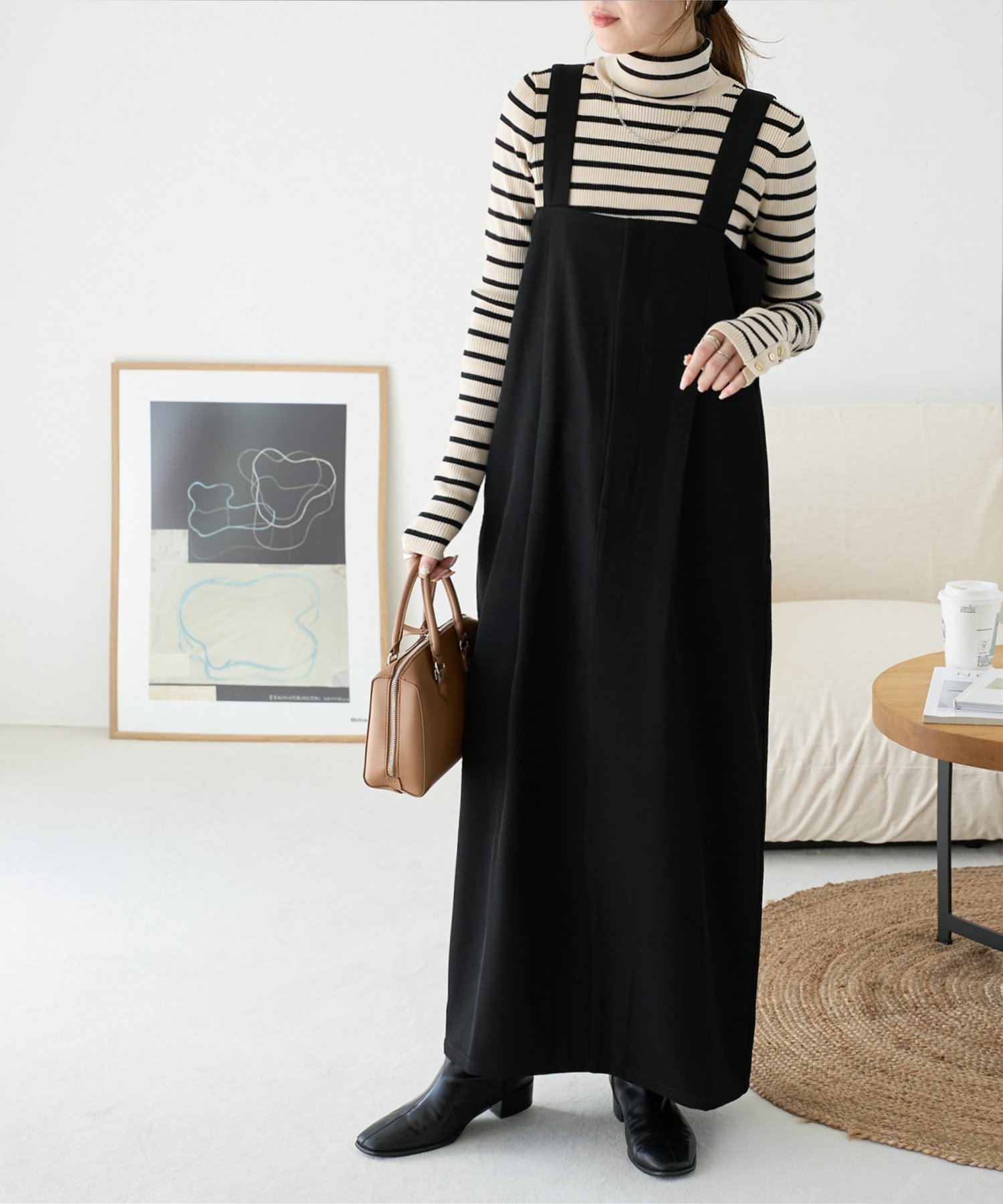 Discoat 【WEB限定】ロングジャンスカ ディスコート パンツ その他のパンツ グレー ブラウン ブラック【送料無料】