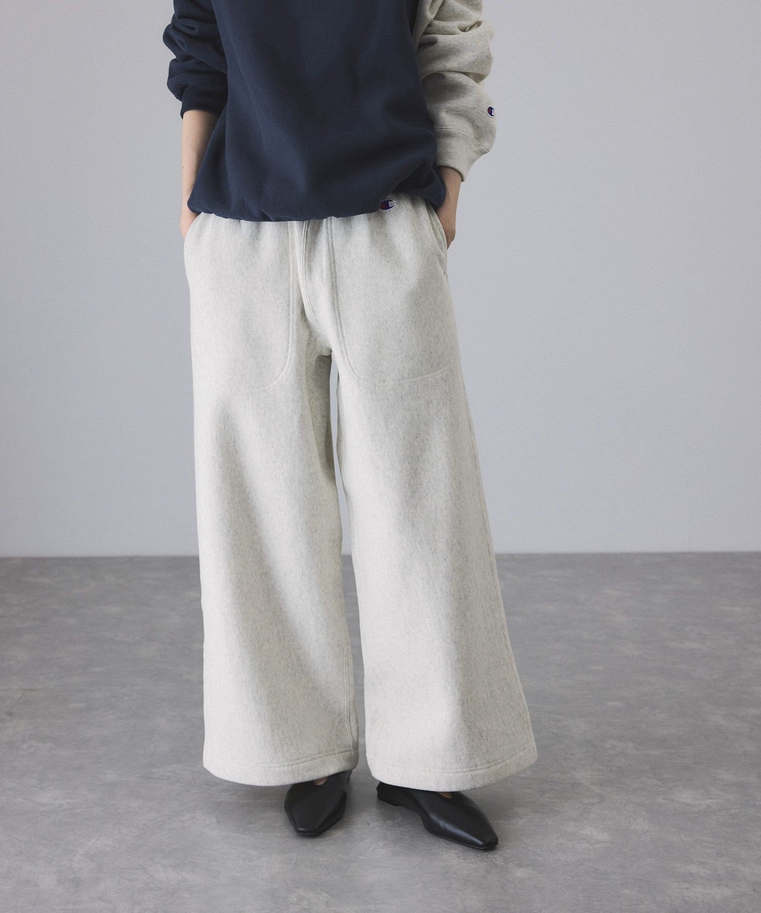 ADAM ET ROPE' FEMME 【Champion for ADAM ET ROPE'】別注 RW SWEAT WIDE PANTS アダムエロペ パンツ ..