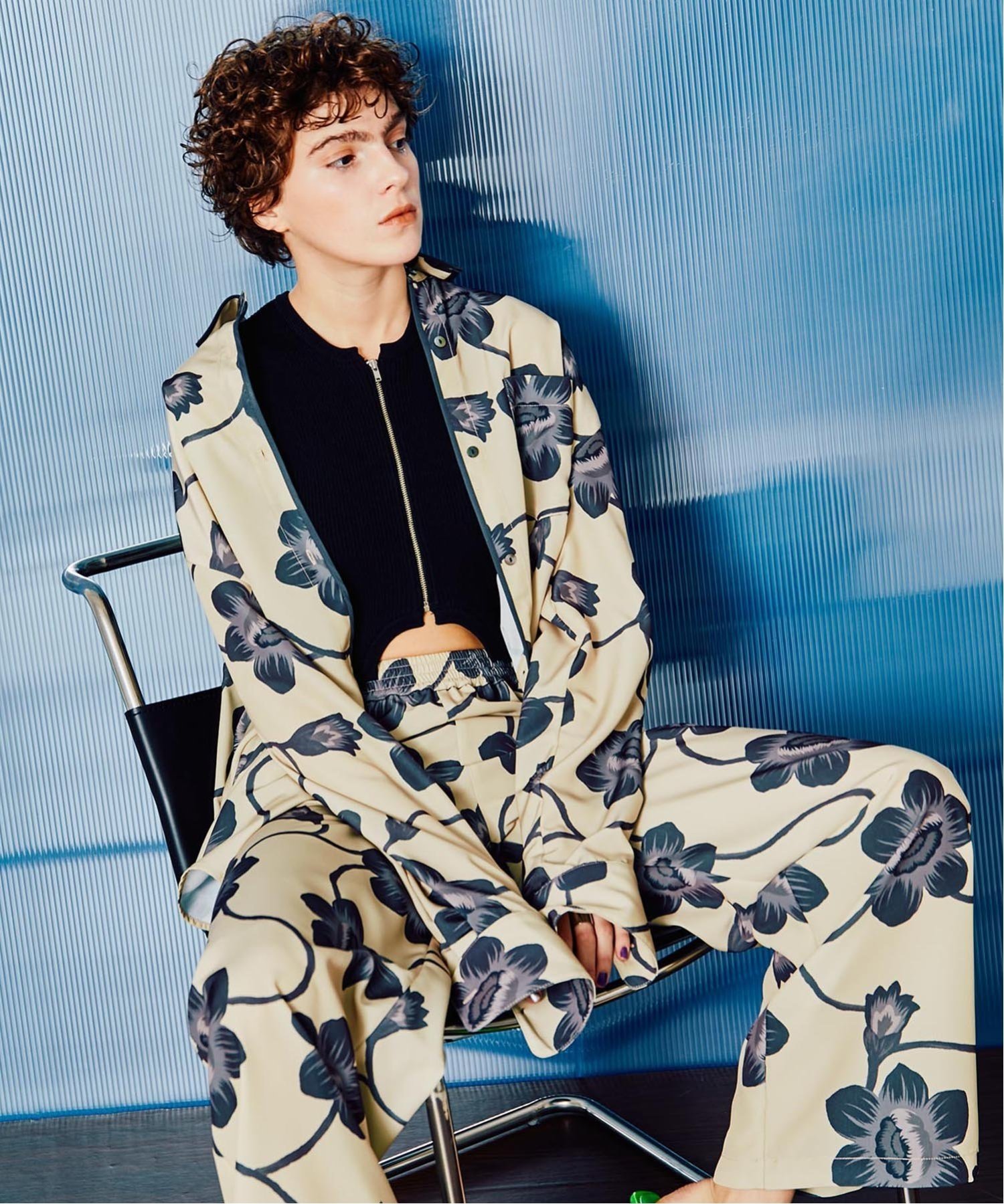 MAISON SPECIAL オリエンタルフラワープリントシャツ メゾンスペシャル トップス シャツ・ブラウス ベージュ グリーン【送料無料】のサムネイル