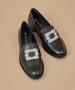 【SALE/30%OFF】carino ビジューバックルローファー モード・エ・ジャコモ×イング シューズ・靴 ローファー ブラウン カーキグリーン【送料無料】