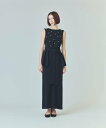 GRACE CONTINENTAL ペプラムリボンドレス グレースコンチネンタル ワンピース・ドレス ドレス ブラック【送料無料】