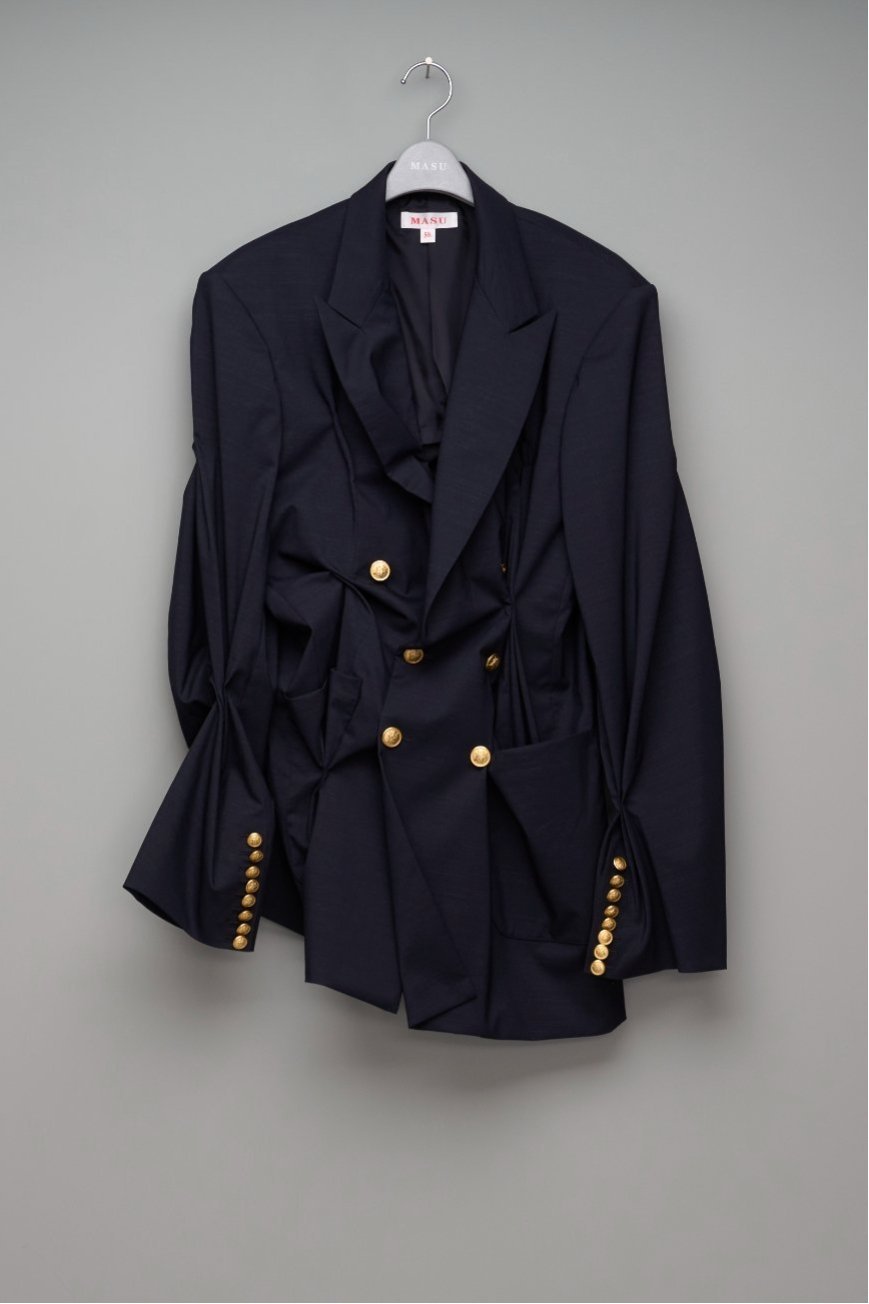 【SALE／30%OFF】MASU 【25SS】 MASU WARP BLAZER エムエーエスユー ジャケット・アウター テーラードジャケット・ブレザー グレー ネイビー【送料無料】